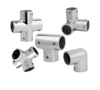 Pipe ConnectorsShip fittings 22mm 25mm Marine 316 Stainless Steel Tube Connector No Outdoor Awning Fastener(25mm F)