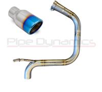 Pipe Dynamics Audi A3 8P 1.6I 102 BHP Back Box Muffler Delete Exhaust 3.5" Blu