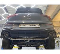 Pipe Dynamics VW Golf MK8 GTI Clubsport Back Box Muffler Delete Sport Exhaust
