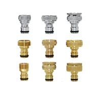 Pipe Fittings 20 Pieces of 1/2" 3/4" 1" Threaded Brass Garden Faucet Quick Coupling Garden Watering Drip Irrigation Copper Connector Accessories (Color : 1I2 x 3I4 inch) Plumbing Fittings