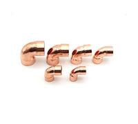 Pipe Fittings 45 50 54 60 67 70 76 80 89mm Inner Diameter 99.9% Copper End Feeding Solder 90 Degree Elbow Pipe Installation Joint for Air Conditioning (Color : ID 54mm Wall 2.0mm) Barb Fittings