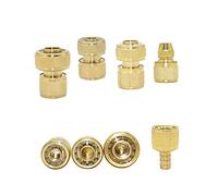 Pipe Fittings 5pcs Brass 3/8 1/2 3/4 Inch Hose Quick Coupling Garden 8/11 16mm 20mm 25mm Hose Copper Water Stop Connector Water Accessories (Color : 1I2 x B) Plumbing Fittings