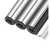 Pipe Insulation Foam Tube Pre Slit Aluminum Foil Insulations Tubes Self Adhesive Air Conditioner Wrap High(ID*TH 34*50mm/1.34*1.97in)