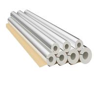 Pipe Insulation Foam Tube, Pre Slit Self Adhesive Covers with Aluminum Foil for Spigot,Sprinkler, Water Heater Pipes Freeze Protection(ID60MM/TH30MM)