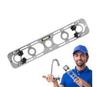 Pipe Leveler, Rubinetto Tool, 13,78 x 2,76 in Shower Adjuster, Stainless Steel Build, Adjustable Bracket for Hot Cold Lines, Kitchen Setup, Garage Repairs, Adult Use, Plumbing Aid, Professional