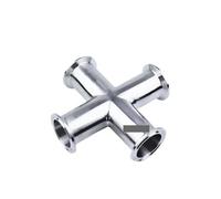 Pipe OD 102mm Stainless Steel SS 304 4 Way Cross Fitting Tri Clamp Feerule OD119mm HSMXNEONJB