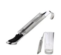 Pipe Tea Infuser - Steel Mesh Strainer, Stick Filter Tool, Loose Leaf Tea Brewing Device For Drink Preparation, Fine Mesh Rod For Beverage Steeping, Compact Brewing | Home Kitchen