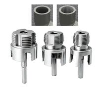 Pipe Threader 3 Pieces, Integrated Internal External Plumbing Cutter | PVC Threading Tool for Home Workshop Garage Job Site Water Plumbing Repair