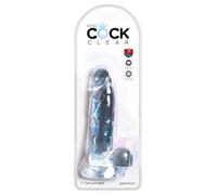KING COCK CLEAR - PENE REALISTICO CON SFERE 15,2 CM TRASPARENTE