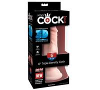 KING COCK - DILDO TRIPLA DENSIT 15 CM