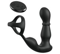 Pipedream Anal Fantasy Ass-Gasm - vibratore anale con testa rotante e anello fallico (nero)