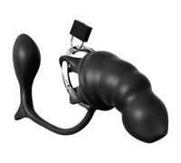Pipedream Anal Fantasy Elite - plug anale e gabbia per pene (nero)
