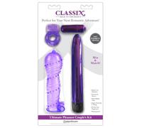 PIPEDREAM CLASSIX - KIT FOR COUPLES WITH RING, SHEATH AND BULLETS PURPLE