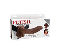 Pipedream Fetish Fantasy Series 9" Hollow-Strap-On with Balls Brown & Black 24x4,6 cm