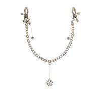 Pipedream Fetish Fantasy Series Crystal Nipple Clamps Silver 38 cm