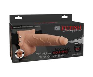Pipedream Fetish Strap-On 7,5 - indossabile, dildo eiaculante (color carne)