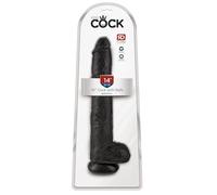 Pipedream King Cock 14" Cock with Balls Black