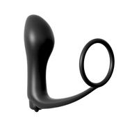 Pipedream PIPEDREAM - Ass-Gasm Cockring con Plug Vibrante - Nero