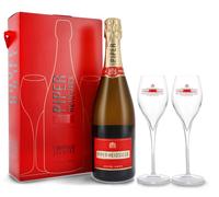 Piper-Heidsieck Cuvée Brut Champagne AOC 0,75 ℓ, Confezione con flûtes