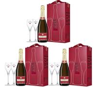 Piper-Heidsieck Champagne CUVÉE BRUT 12% Vol. 0,75l in Giftbox with 2 glasses (Confezione da 3)