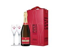 Piper-Heidsieck Cuvée Brut Champagne AOC 0,75 ℓ, Confezione con flûtes