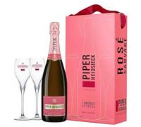 Piper-Heidsieck PIPER-HEIDSIECK CHAMPAGNE BRUT ROSEE SAUVAGE 75 ONFEZIONE CON 2 BICCHIERI