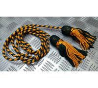 Pipers & Bugle Cavo Per Cerimoniale Sfilata Abito 2 Tono Oro & Verde con Nappine