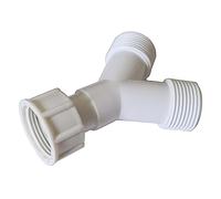 Pipestation Connettore a Y per lavatrice a doppio apparecchio, BSP 3/4", sdoppiatore per collettore rubinetto, connettore per tubo doppio per lavatrice, splitter per alimentazione acqua per doppio