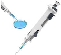 Pipetta a canale singolo da 0,5 ml-50 ml, micropipetta da laboratorio con puntali for pipette da 5 ml, pipette continue passo-passo a 5 marce, for chimica, industria, ricerca scientifica