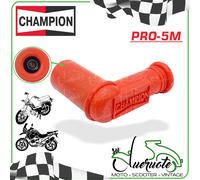 PIPETTA CANDELA CAPPUCCIO CHAMPION ROSSO SILICONE CAVO UNIVERSALE MOTO SCOOTER