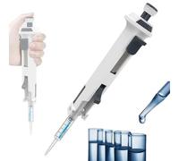 Pipetta monocanale da laboratorio, pipette continue da 0,5 ml a 50 ml, pipetta elettronica a 5 volumi regolabili, con punte per pipette da 5 ml, erogatore continuo 48 volte, per chimica, industria