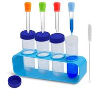 Pipette Bambini Pipetta Contagocce Bambini Grandi Provette di Plastica con Supporto Pipette Bambini per Esperimenti per l'esplorazione dei Bambini di Esperimenti Scientifici