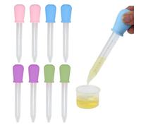 Pipette Contagocce, 8 Pezzi 5ml Pipette Contagocce in Silicone, Dispenser Liquido, per Caramelle Gommose, Piante, Artigianato