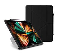 PIPETTO - Custodia per iPad PRO 12.9 (2018/2020/2021), resistente agli urti, 5 in 1, ricarica per Apple Pencil 2, antibatterico al 99,9%, colore: nero