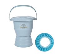 Pipì Notturna, Orinatoio da Camera con Padella con Sedile del WC, Secchio for vasi for urina con Manico sul Coperchio vasino Portatile for Donne Uomini Anziani(Blue,27.5cm)