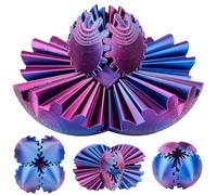 Pipihome Gear Ball, Gear Ball Stampato in 3D, Spin Ball, Giocattolo Fidget Cubo Sfera Ingranaggio, Palla antistress, Giocattolo Sensoriale Cubo per Adulti e Bambini per Alleviare lo Stress (D)