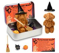 Pipihome Orsetto di Halloween in una scatola per dolce o aspro Orso strega fatto a mano in una scatola per dolci o aspri (B)