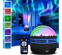 Pipihome Proiettore Aurora Boreale, 2 in 1 Dell'aurora Boreale e Delle Onde Dell'oceano, Cambiamenti Colorati, Luci del Proiettore Dimmerabili USB per Decorazione della Camera da Letto per Bambini