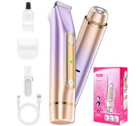 Pipihome Rasoio Elettrico Donna 2 in 1, Depilazione Intima Donna IPX7 Impermeabile, Depilatore Corpo Donna, Ricaricabile Epilatore per Viso, Soprocciglia, Rasoio Intimo Donna