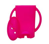 Pipihome Supporto ribaltabile con coperchio per sacchetti per alimenti e scatole di succhi - Design multiuso con coperchio - Previene i disordine e supporta l'autoalimentazione (Rosa)