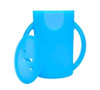 Pipihome Supporto ribaltabile con coperchio per sacchetti per alimenti e scatole di succhi - Design multiuso con coperchio - Previene i disordine e supporta l'autoalimentazione (Blu)