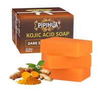 PIPIHUA Sapone all'acido Kojico per l'iperpigmentazione Barrette di Sapone per l'acne con Collagene, Curcuma, Collagene, Acido ialuronico (3×100 g)