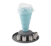 Piping Bag Holder Stand for Filling, Icing High Temperature Resistant Cake Nozzles Organizer, Compact Baking Tool 4.02 Inches for Friends Youth Teens Girls Women Boys