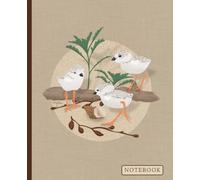 Piping Plover Chicks on a Beach Notebook: A perfect gift for the bird lover to jot their notes, 7.5 x 9.25