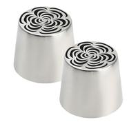 Piping Tips Set - 2 pezzi in acciaio inox per torta decorating tips | Dishwasher Safe | Reusable Baking Tools for Chocolate | Homemade Snacks | Riutilizzabile Piping Icing Tips| Decorating Kit For