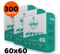 PipìPopò 60x60 cm Cane → Tappetini Assorbenti per Cani 100 - 200- 300- 400 pezzi