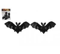 Pipistrelli decorativi 2 pz - plastica 15 cm