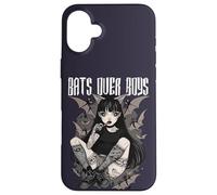 Pipistrelli Sopra Ragazzi Citazione Scuro Estetica Spettrale Gotico Anime Ragazza Custodia per iPhone 16 Plus