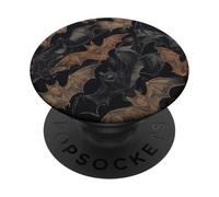 Pipistrelli vampiri Swarm Classic Gothic Black Spooky Cottagecore PopSockets PopGrip Adesivo