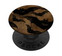 Pipistrelli vampiri Swarm Classic Gothic Black Spooky Cottagecore PopSockets PopGrip Adesivo